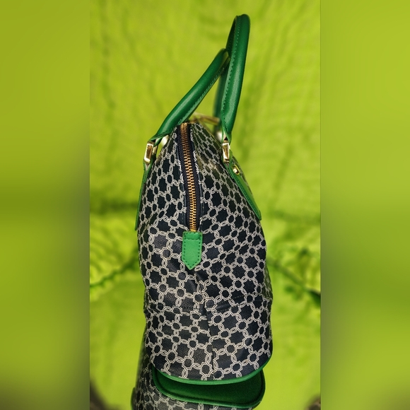 Ivanka Trump Green And Blue Satchel - Picture 6 of 13